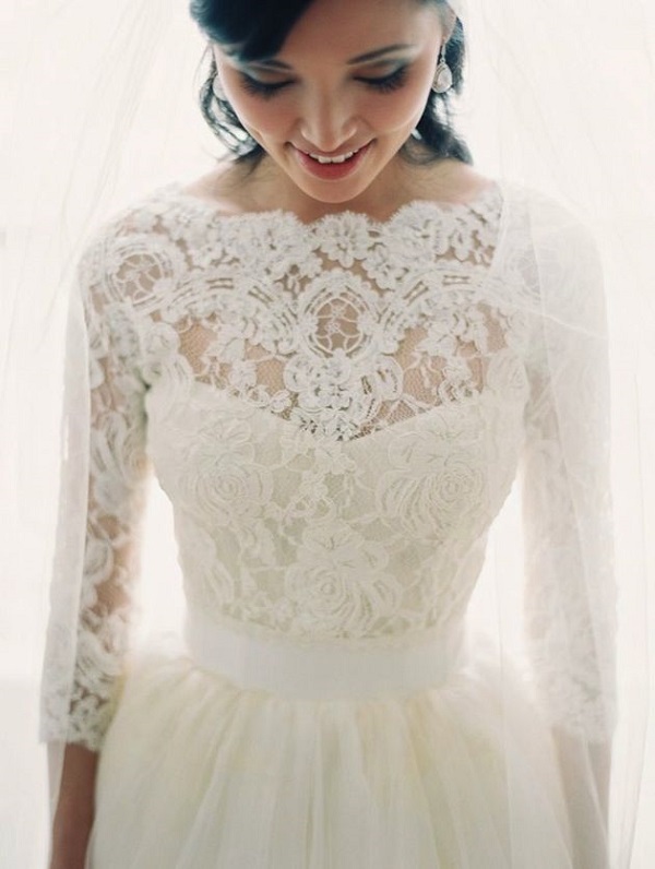 10 Stunning High Neckline Wedding Gowns The Modest Wedding Dress Trend 3197