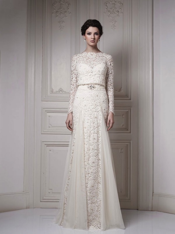 10 Stunning High Neckline Wedding Gowns The Modest Wedding Dress Trend 4451