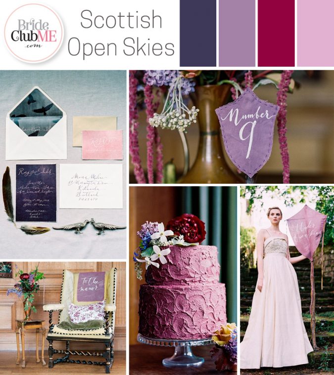 Scottish Open Skies Wedding Colour Scheme - Bride Club ME