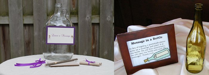 Message in a Bottle wedding guest book