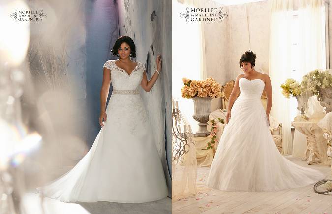Plus sized wedding gowns