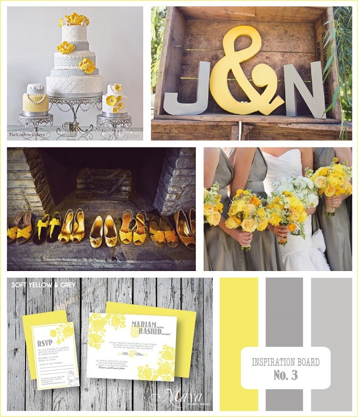 Grey and Yellow Wedding