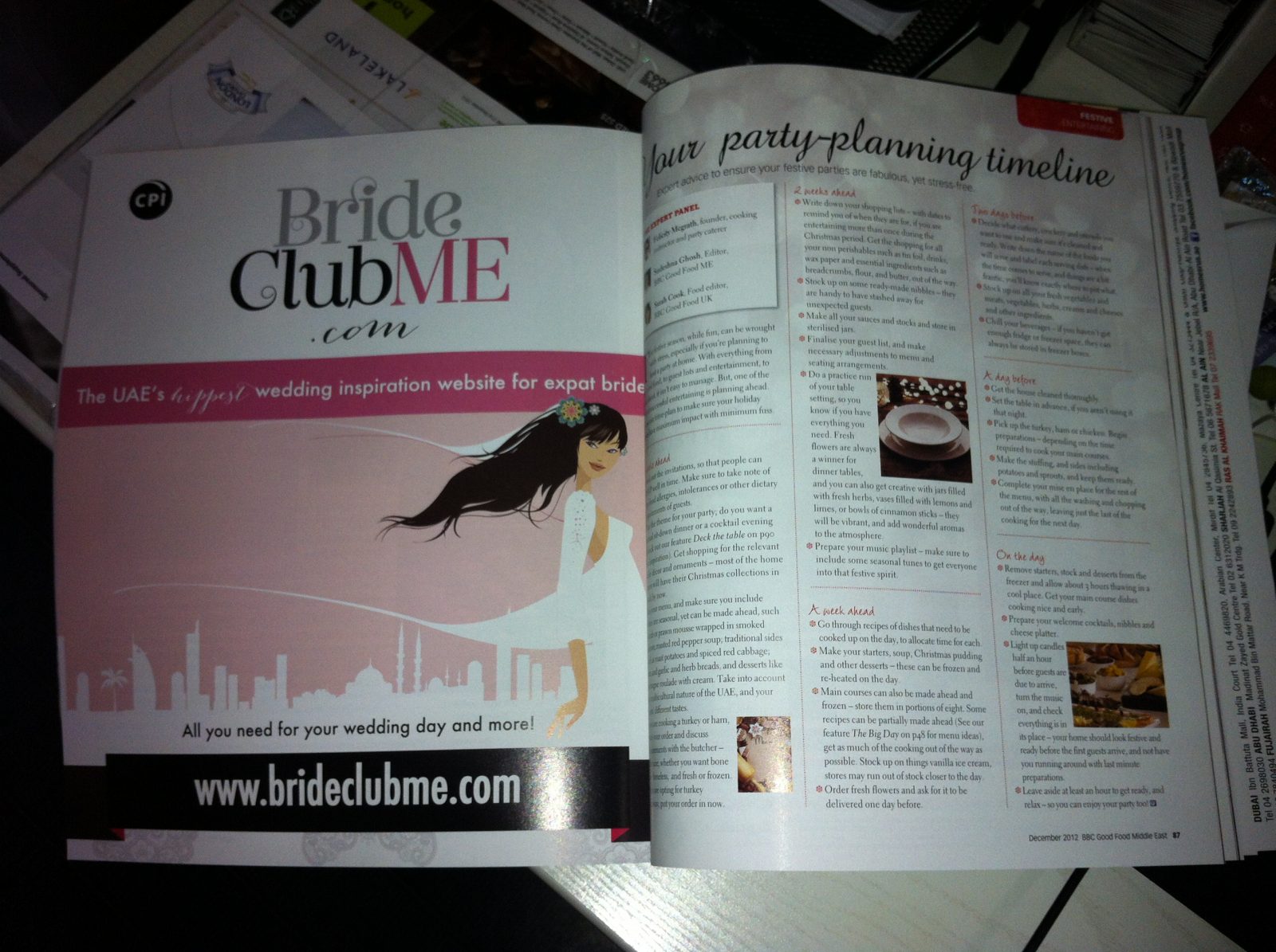 Bride Club ME advert in print