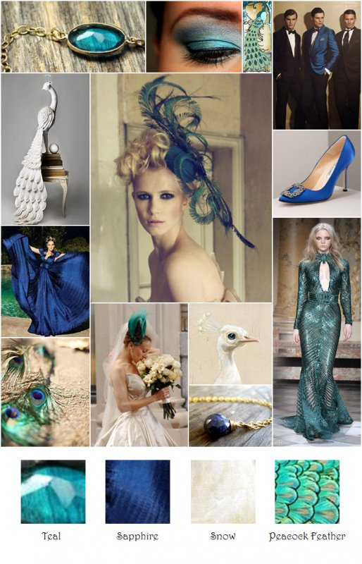 wedding colour scheme peacock