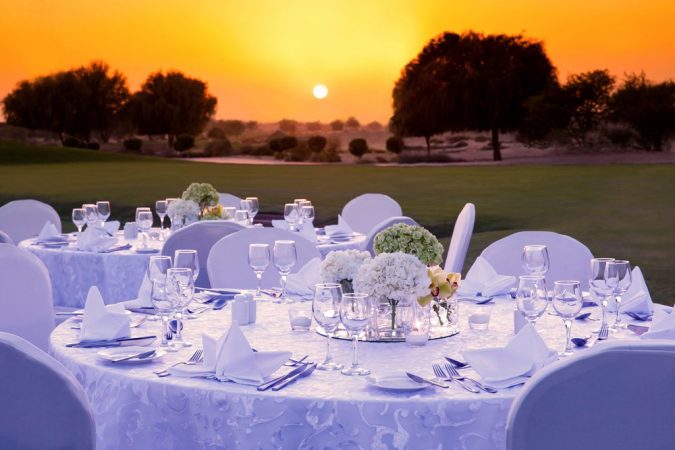 ballroom or outdoor wedding