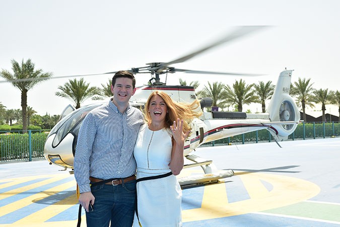 Surprise Helicopter Proposal In Dubai