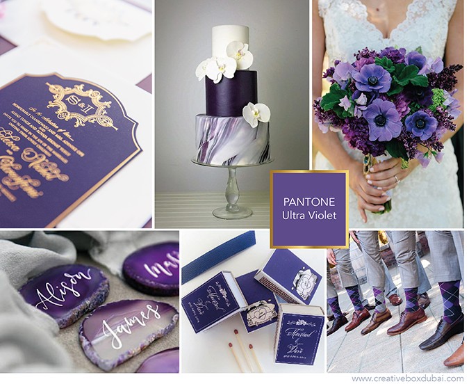ultra violet wedding colour scheme
