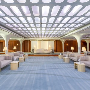 A ballroom of Queen Elizabeth 2 Hotel