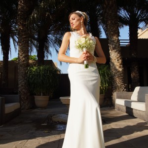 bridal gown by Scissors tailoring studio in UAE