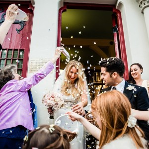 A photograph of wedding couple by Chandan Sojitra