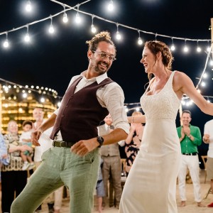 A photograph of wedding couple by Chandan Sojitra