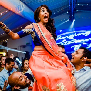 A photograph of wedding couple by Chandan Sojitra