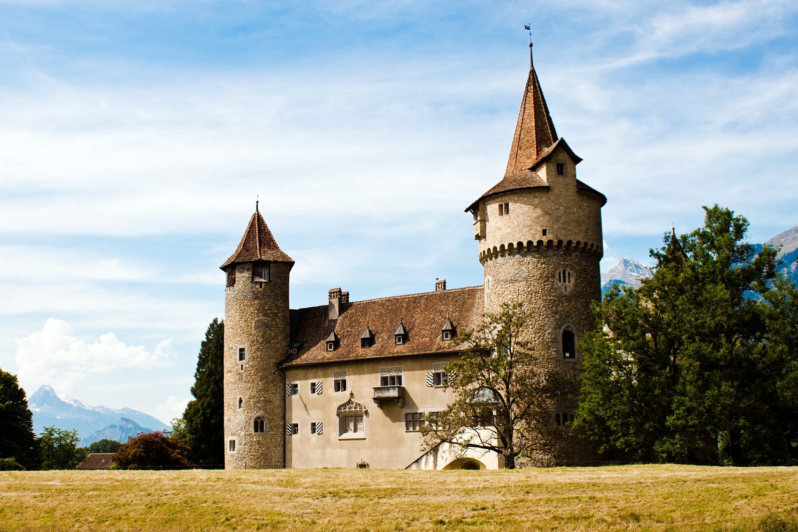Switzerland small castle scenic image