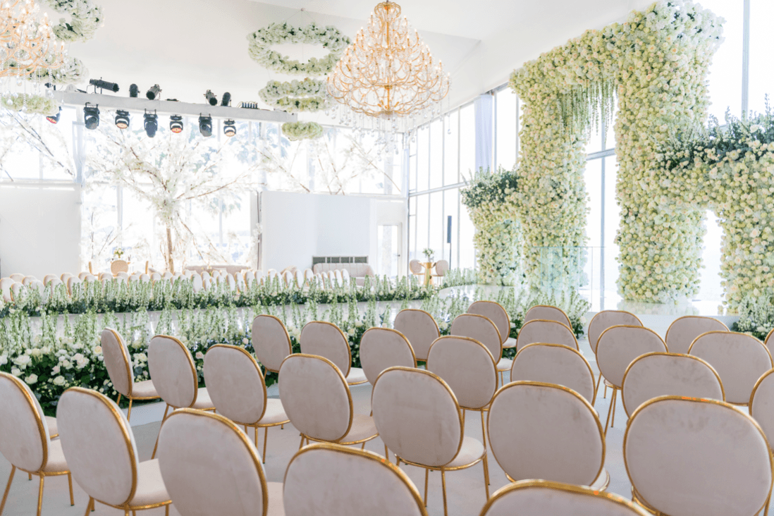 Event Chic Designs luxury wedding set up at Burj Al Arab