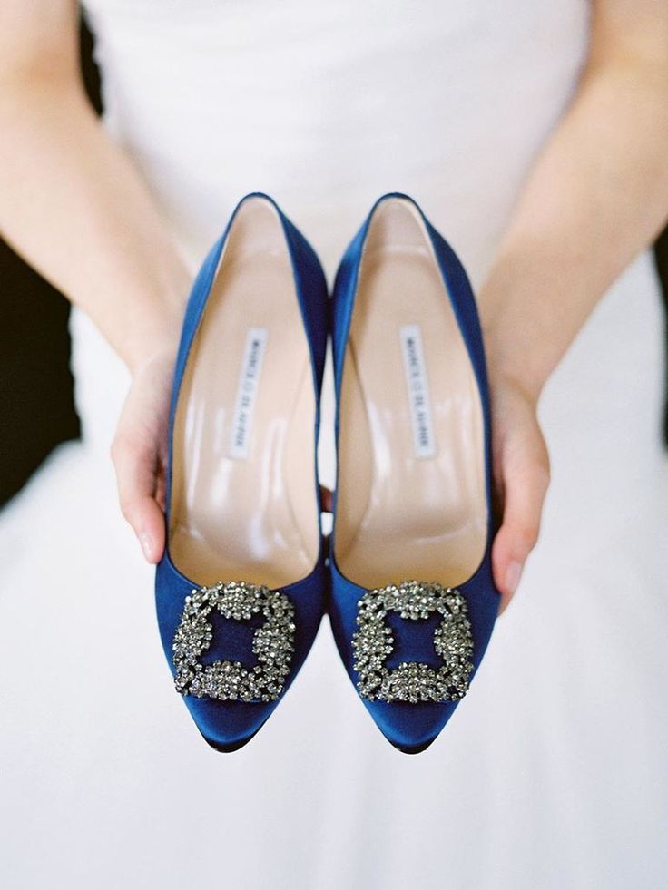 Blue wedding shoes 