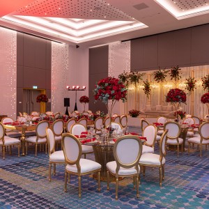 A ballroom at Radisson RED Silicone Oasis