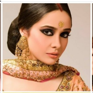 Makeup on a woman done by Aana Khan Glam Studio