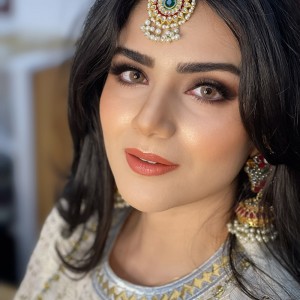 Indian Bridal Makeup on a woman done by Aana Khan Glam Studio