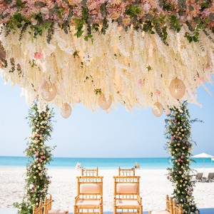 A beach wedding venue at Saadiyat-Rotana-Resort-Villas-Abu-Dhabi