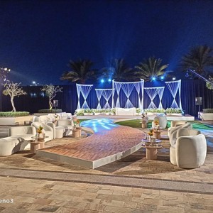 An outdoor wedding venue at Park-Hyatt-Abu-Dhabi-Hotel-and-Villas