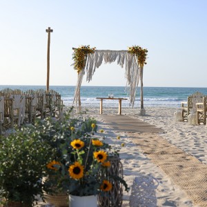 A beautiful outdoor wedding venue at Lumi Beach UAQ