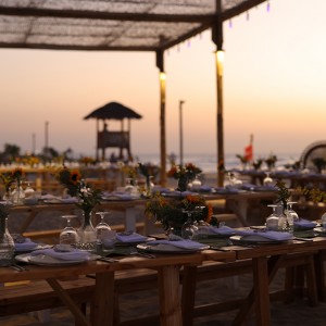 A beautiful outdoor wedding venue at Lumi Beach UAQ