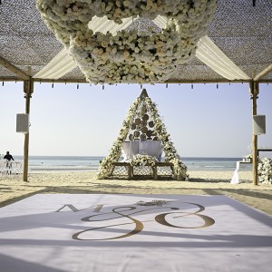 A beautiful outdoor wedding venue at Lumi Beach UAQ