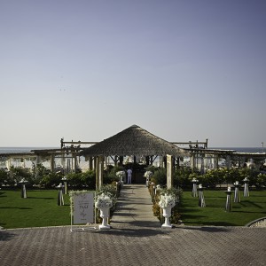 A beautiful outdoor wedding venue at Lumi Beach UAQ