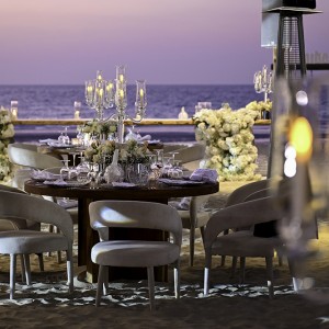 A beautiful restaurant wedding venue at Lumi Beach UAQ