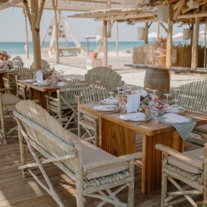 A beautiful outdoor wedding venue at Lumi Beach UAQ