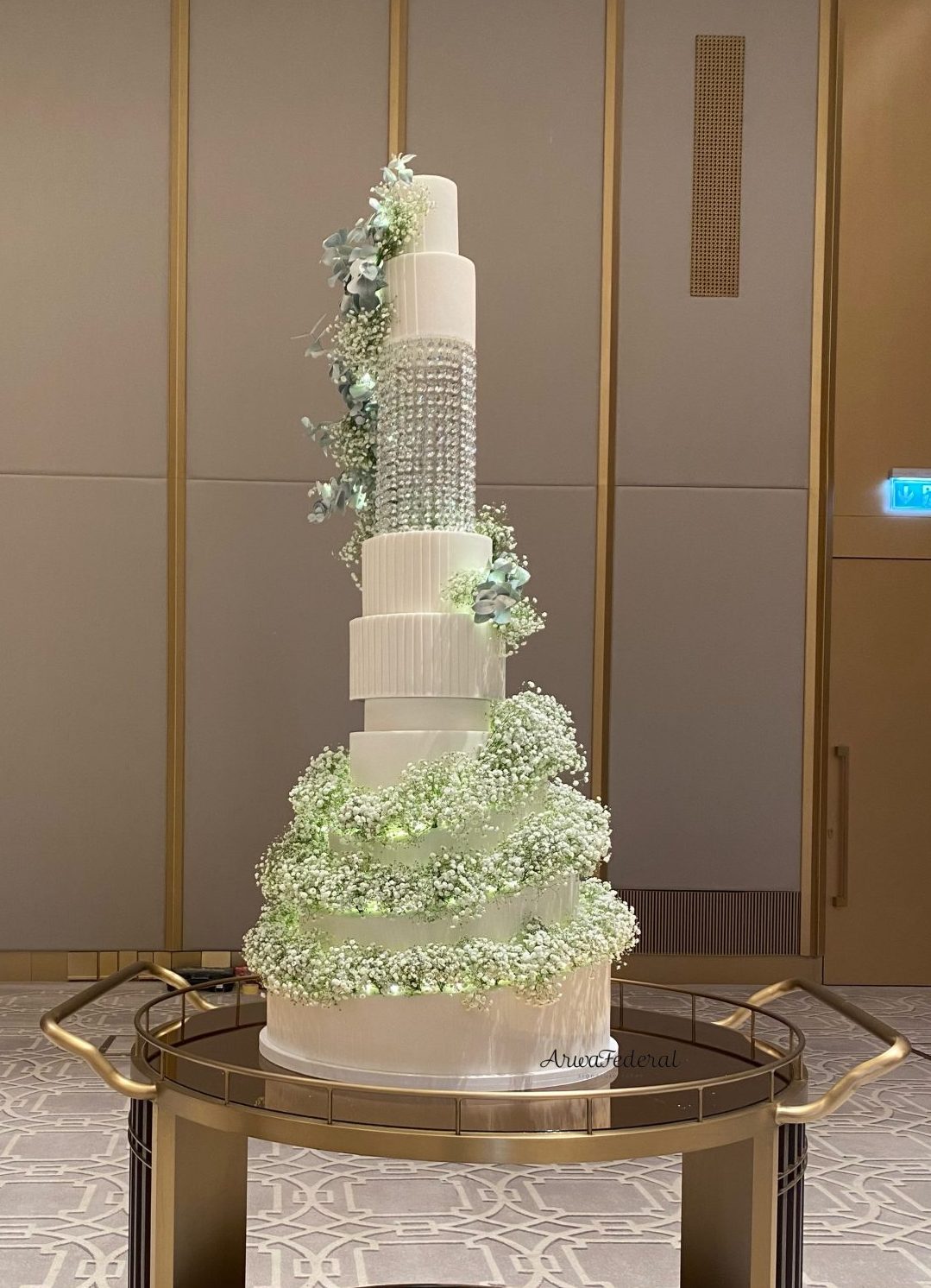 A wedding cake by Arwa Federal Cakes