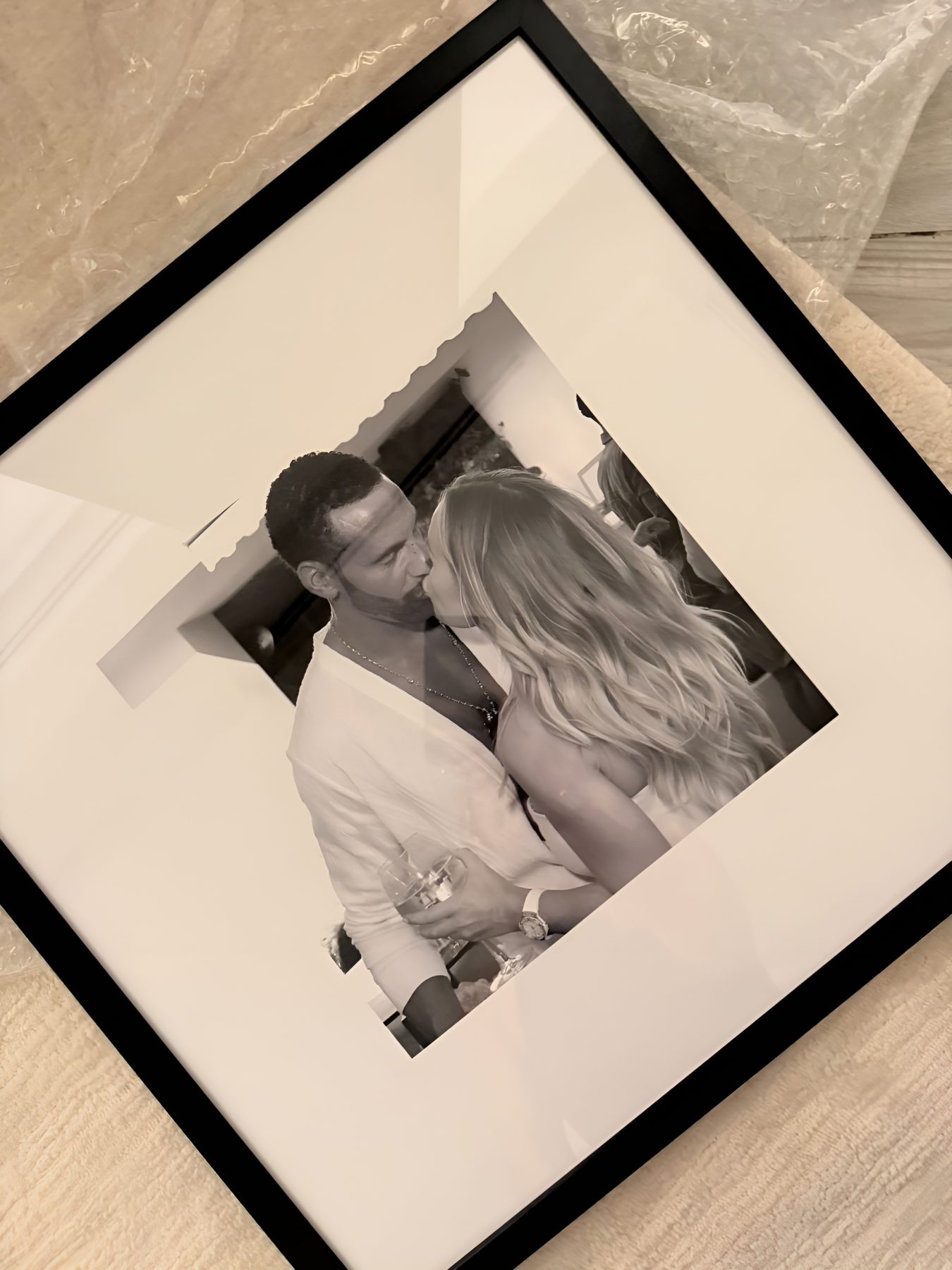 Wedding picture framed by Wall Street Dubai